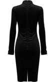 Black Velvet High Neck Bodycon Dress