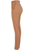 Camel Laced Up High Waist Pants