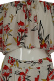 Floral Print Off Shoulder Tops
