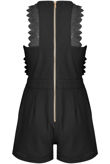 Black Crochet High Neck Playsuit