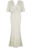White Cross Over Back Tie Up Maxi Dress