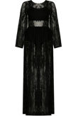 Black Long Sleeve Sheer Lace Dress