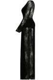 Black Long Sleeve Sheer Lace Dress