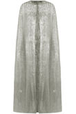 Grey Glitter Embellished Cape