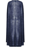 Navy Glitter Embellished Cape