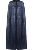 Navy Glitter Embellished Cape