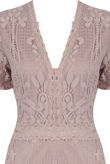 Rose Floral Crochet Back Zip Up Jumpsuit