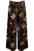 Black Floral Wide Legs Trouser 