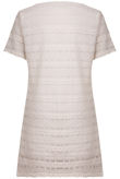 Cream Crochet Lace Shift Dress