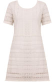 Cream Crochet Lace Shift Dress