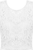 White Lace Open Back Side Pocketed Playsuit