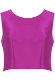 Violet Gold Back Zip Up Sleeveless Tops