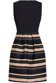 Navy Contrast Textured Sleeveless Shift Dress