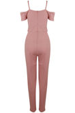 Rose Bandeau Off Shoulder Jumpsuit 