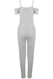 White Bandeau Off Shoulder Jumpsuit 