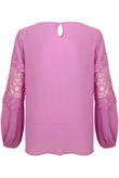 Lilac Crochet Layer Blouse
