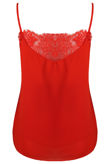 Red Floral Lace Insert Top