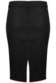 Black PU Patched Up Pencil Skirt