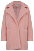 Pink Borg Fleece Coat