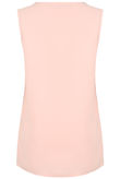 Pink Front Low Neck Crop Tops