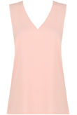 Pink Front Low Neck Crop Tops