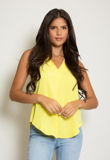 Yellow Front Pleat blouse