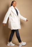 Cream Shaggy Borg Fleece Coat