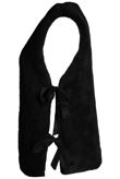 Ribbon Knot Up Shaved Fur Gilet