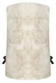 Cream Ribbon Knot Up Shaved Fur Gilet