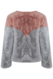 Rose and Grey Two Tone Fur Jacket