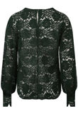 Green Floral Crafted Lace Blouse 
