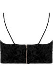Black Petals Sweetheart Cropped Cami