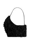 Black Petals Sweetheart Cropped Cami