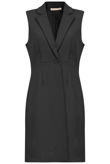 Black Longline Tailored Sleeveless Blazer