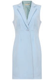 Blue Longline Tailored Sleeveless Blazer