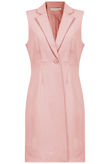Pink Longline Tailored Sleeveless Blazer