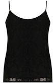 Black Floral Lace Lined Tops