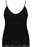 Black Floral Lace Lined Tops