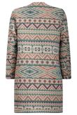 Cream Tribal Aztec Print Overcoat 