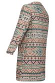 Cream Tribal Aztec Print Overcoat 