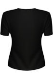 Black Deep Neck Crop Tops