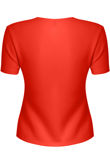 Red Deep Neck Crop Tops