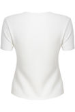 White Deep Neck Crop Tops