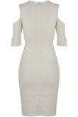 White Cold Shoulder Bodycon Dress