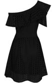 Black Crochet Front Button Up Shift Dress 