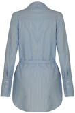 Blue Striped Long Cuffed Button Up Shirt