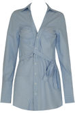 Blue Striped Long Cuffed Button Up Shirt
