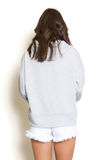 Grey XO Slogan Hoodie