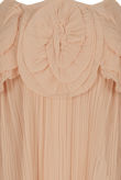 Rose Flower Crochet Pleated Crop Tops