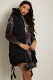 Hooded Puffer Gilet With Black Tabard